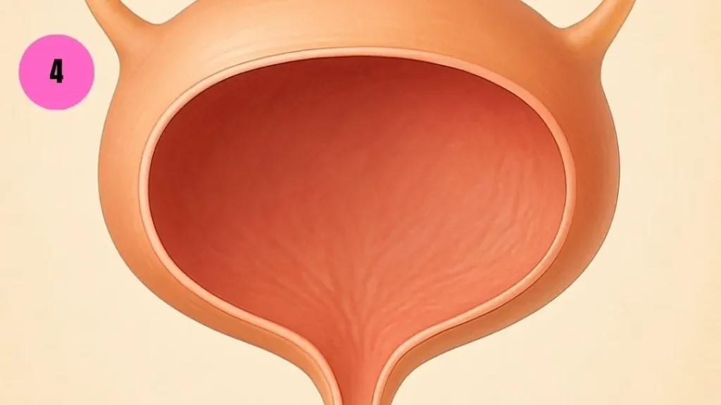 Healthy female bladder illustration showing restored urinary balance and improved bladder control in women over 45